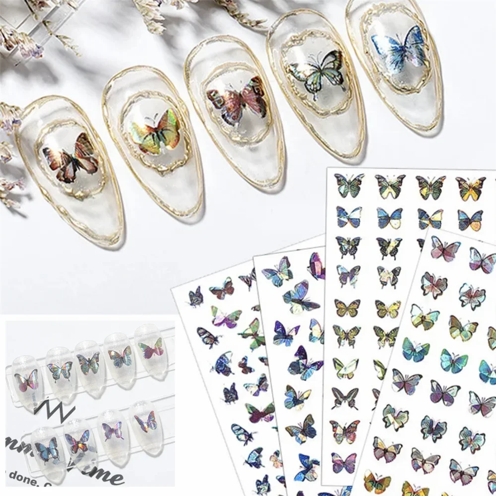 

Z-D3706 MG191102-01 Laser Butterfly DIY 3D Back glue Nail sticker Nail decoration Nail art Nail ornament
