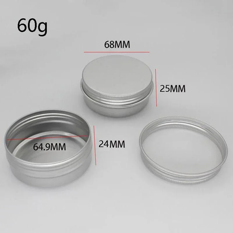 12/24/48/96pcs 60ml Empty Aluminum Candle Jars Wholesale Skincare Cosmetic Container Refillable Bottles Travel Set косметика