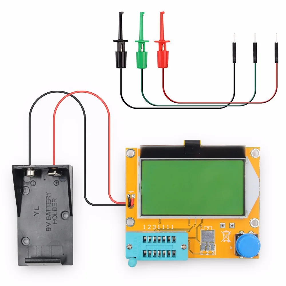 LCR ESR Meter MTY328P Digital Combo Transistor Tester Diode Triode Inductor Capacitance Resistor MOS/PNP/NPN+Test Clip With Case