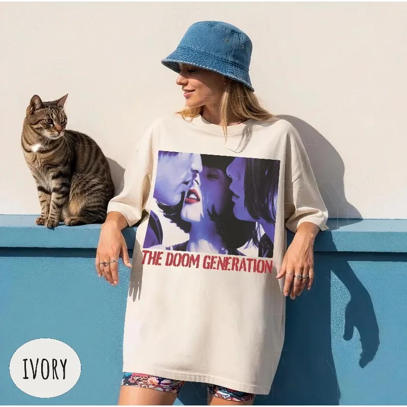 

Футболка из фильма «Апокалипсис поколения», всесезонная, из чистого хлопка, повседневная модная, подходит для мужчин и женщин