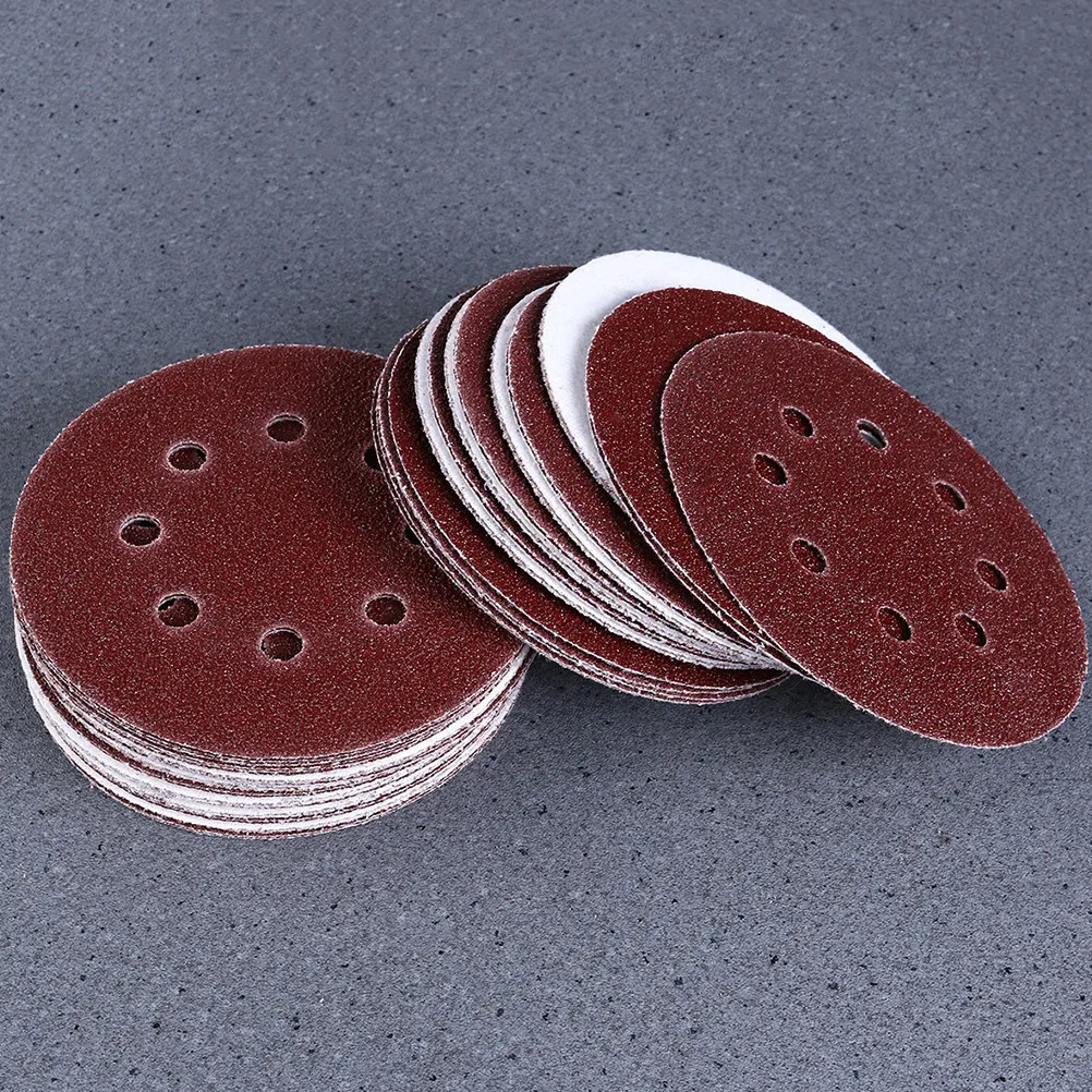 

25pcs 5 Inch 100 Grit Sanding Discs Non-Woven Abrasive Pads For Cleaning Finishing Deburring Hook Loop Circular Sandpaper