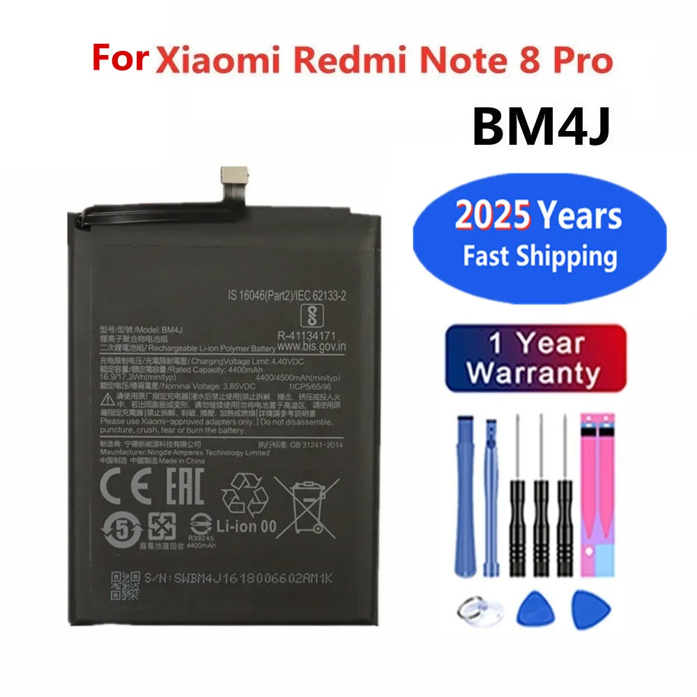 2024 год, 100% оригинальный аккумулятор для Xiaomi Redmi Note 5A Pro / 6 Pro / 7 Pro / 8 Pro 8T 7Pro Mi 5X A1 Y1 Lite S2, аккумулятор для телефона