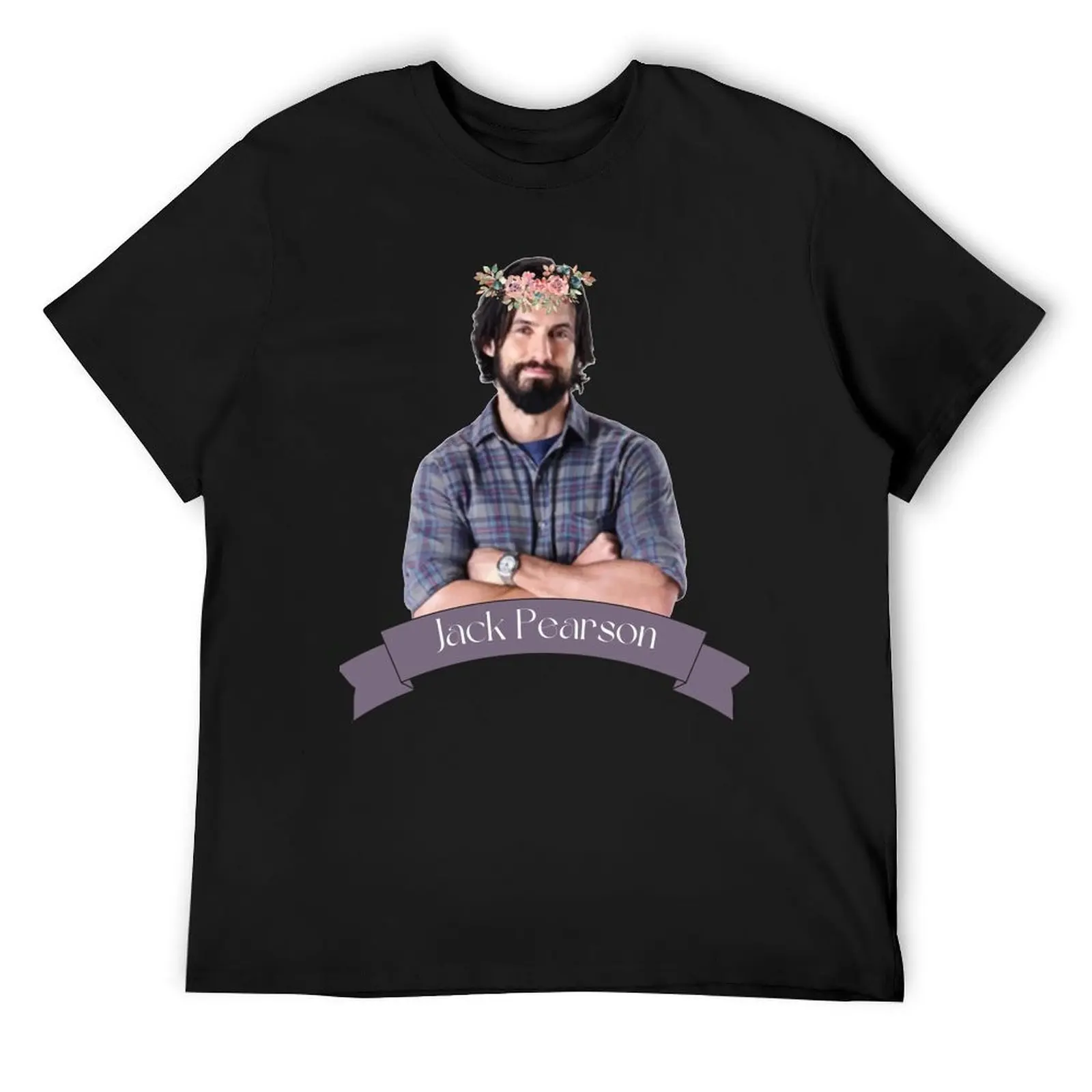 Jack Pearson with a tiara - This is Us T-Shirt customs cheap stuff cotton t shirt men