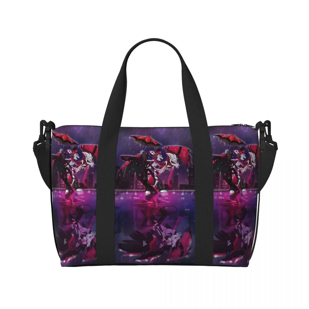 مخصص Hazbins الفنادق حمل حقيبة المرأة سعة كبيرة الكرتون شاطئ رياضة الكتف حقيبة سفر