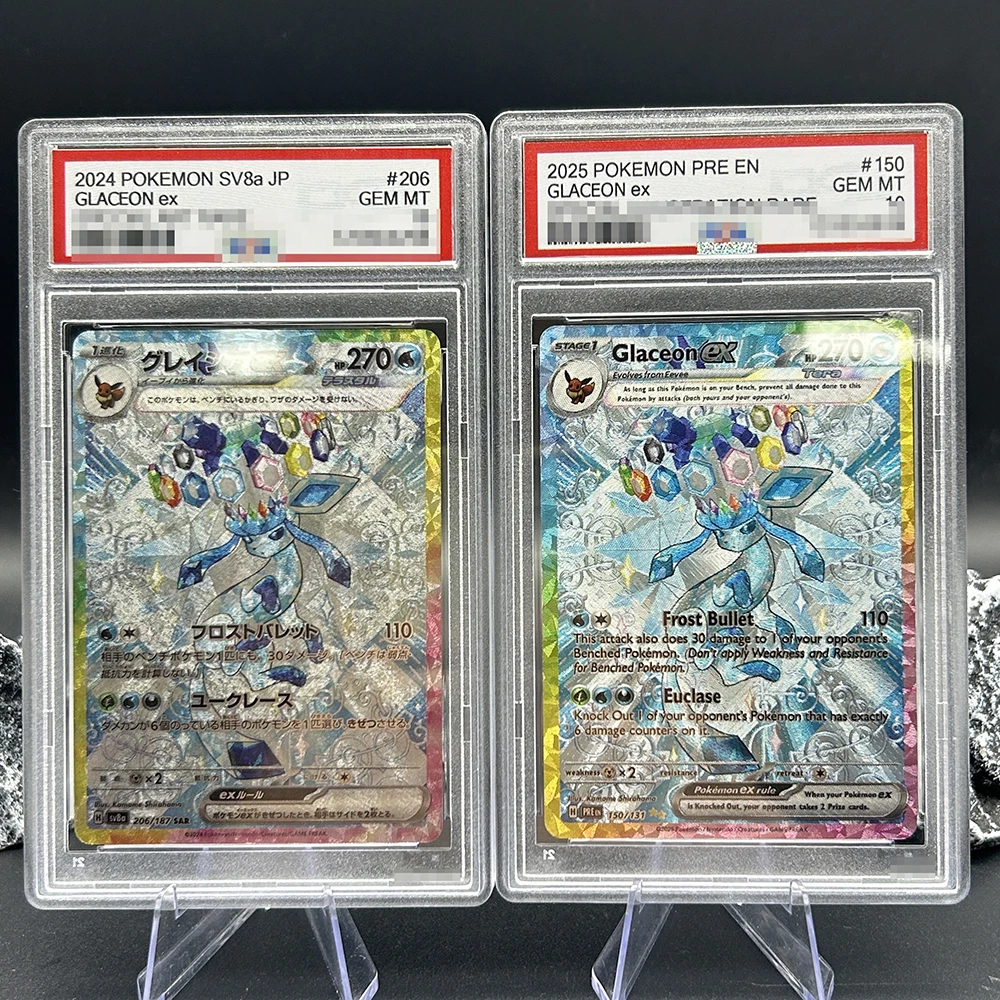 

Diy PTCG Glaceon Rating Collection Card English Japanese Version Self Made Flash Card Game Anime Hobby Collect Cards Gifts