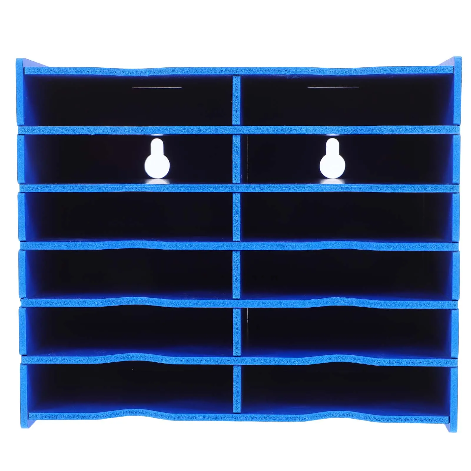 

Mobile Phone Storage Rack Desk Organizer Stand Blue Plastic Meeting Room Classroom Cell Phone Holder Office Teacher Storage Side