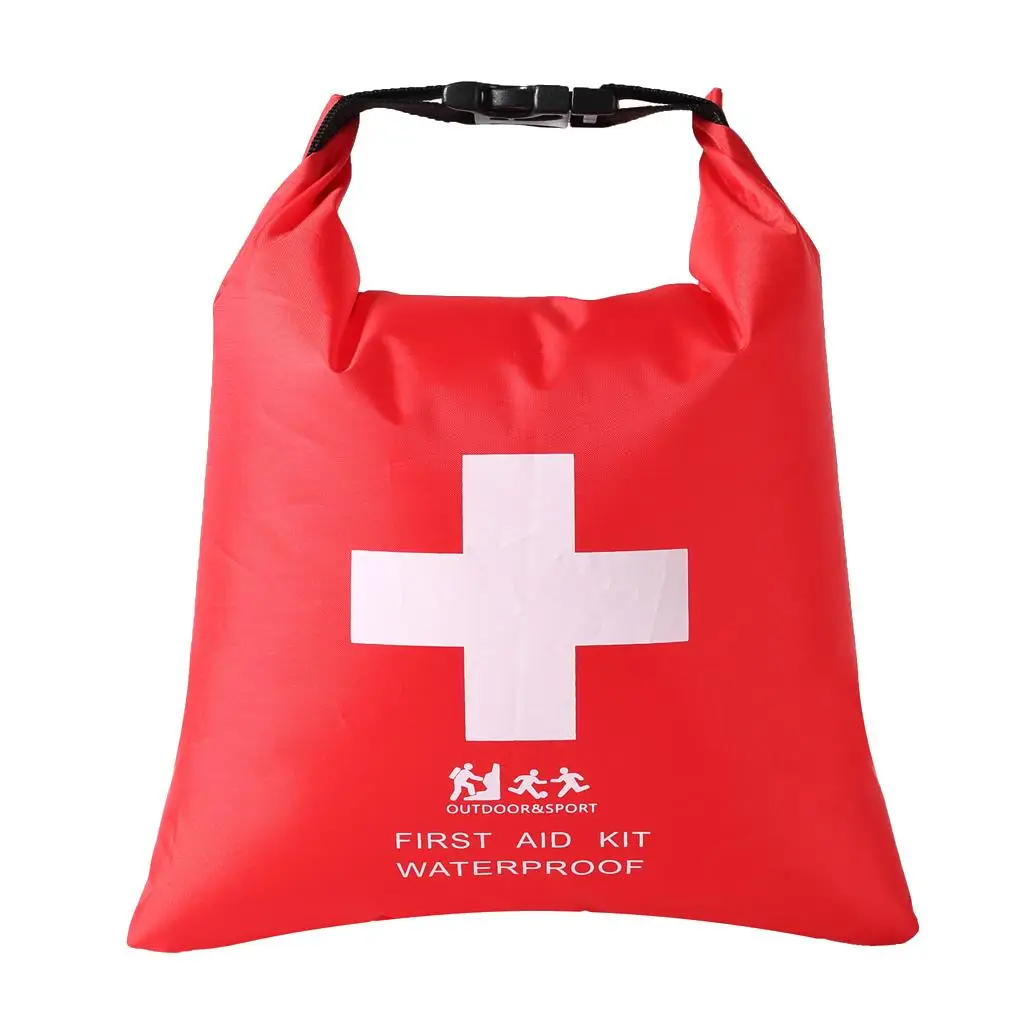 Outdoor Waterproof First Aid Kit Sack Pouch 1.2L Nylon Dry Bag for Fishing Camping Hiking Canoeing Sailing
