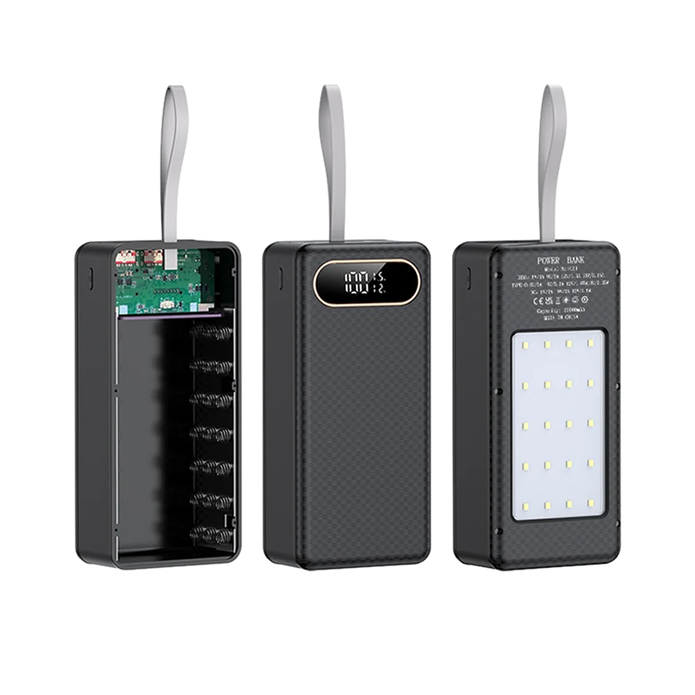 21 خلية 18650 بطارية طرف مسطح لا لحام طقم بنك الطاقة المحمول تيار مستمر أضواء التخييم شحن طقم الطاقة 22.5 واط بدون بطارية