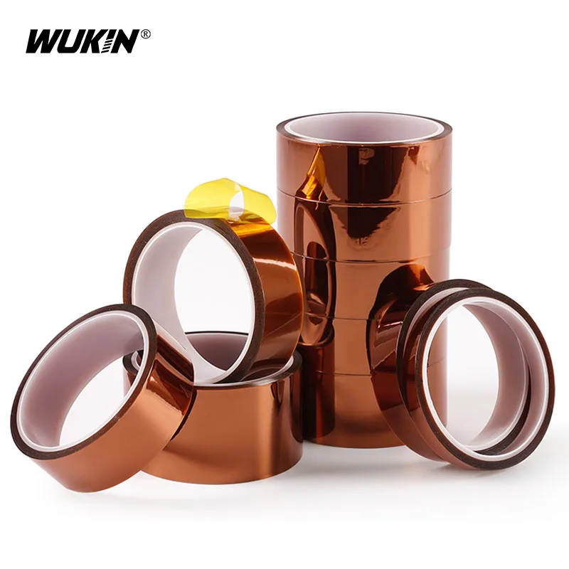 

1Pc(33M) Polyimide Insulating Adhesive Tape Width 5-120mm High Temperature Thermal Transfer Adhesive 3D Printing Board Protect