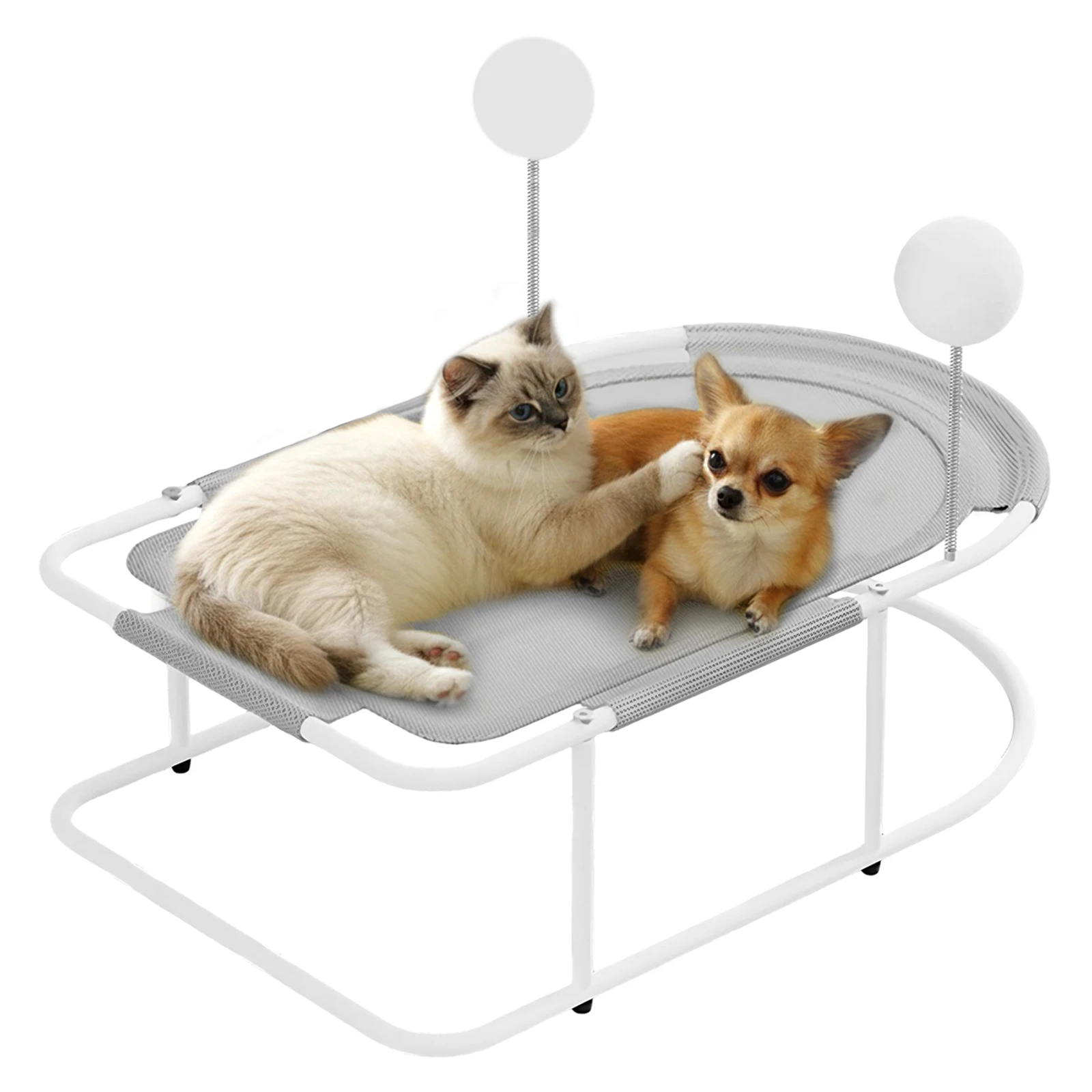 

Напольная подвесная кровать для кошек с дышащей сеткой, которую можно стирать, выдерживает до 10 кг, металлический каркас, гамак для кошек и маленьких собак