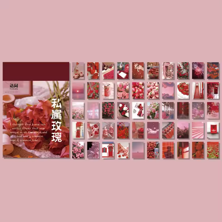 50sheets 50 Patterns Washi Paper Ins Stickers Book Aesthetic Scenery Sticker for Scrapbooking Journals Album Diary DIY Paers - Image 13
