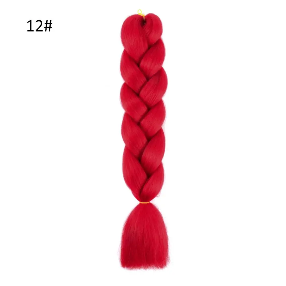 Extensiones de Cabello sintético, trenzas africanas de ganchillo, cola de caballo trenzada Jumbo, fibra de alta temperatura, 60cm