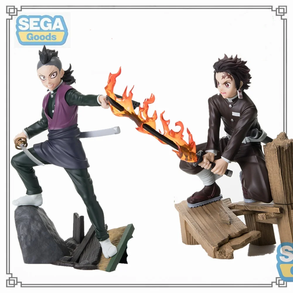 In Stock Anime Demon Slayer KIMETSU XROSSLINK FIGURE TANJIROU KK GENYA KK Original PVC Action Figure Kimetsu no Yaiba Toys