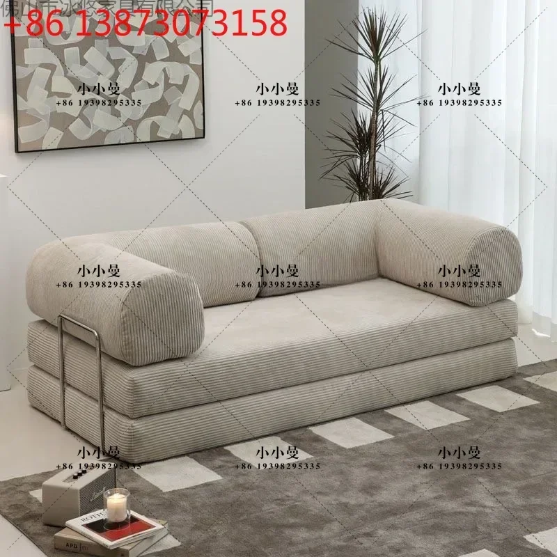Compression sofa retro living room modern simple folding dual-purpose small apartment module sofa