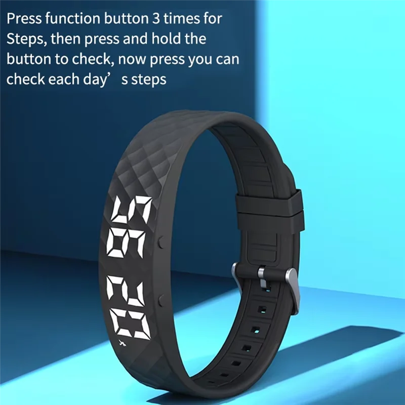 ABSQ-Smart Bracelet LED Digital Smart Clock Smart Band Running Pedometer Monitoring Smart Band Vibration Reminder