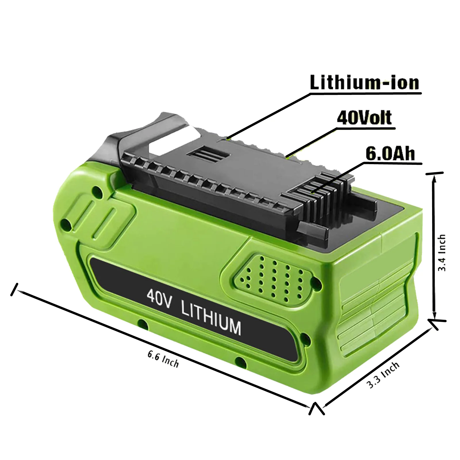 LEFEIYI 40V 6000mAh Rechargeable Replacement Battery For Creabest 40V 200W GreenWorks 29462 29472 22272 G-MAX GMAX Battery