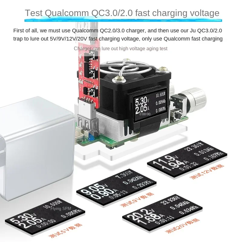 USB Intelligent Adjustable Constant Current Electronic Load King Mobile Power Detection Tester Test Line Aging Discharger