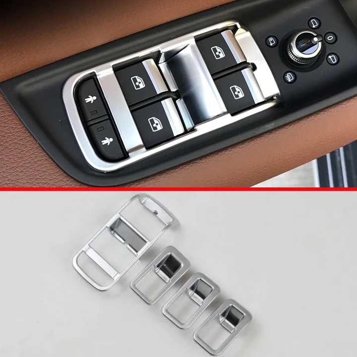 

ABS Pearl Chrome Interior buttons panel Cover Trim For Audi Q7 2016 2017 Car Accessories Stickers