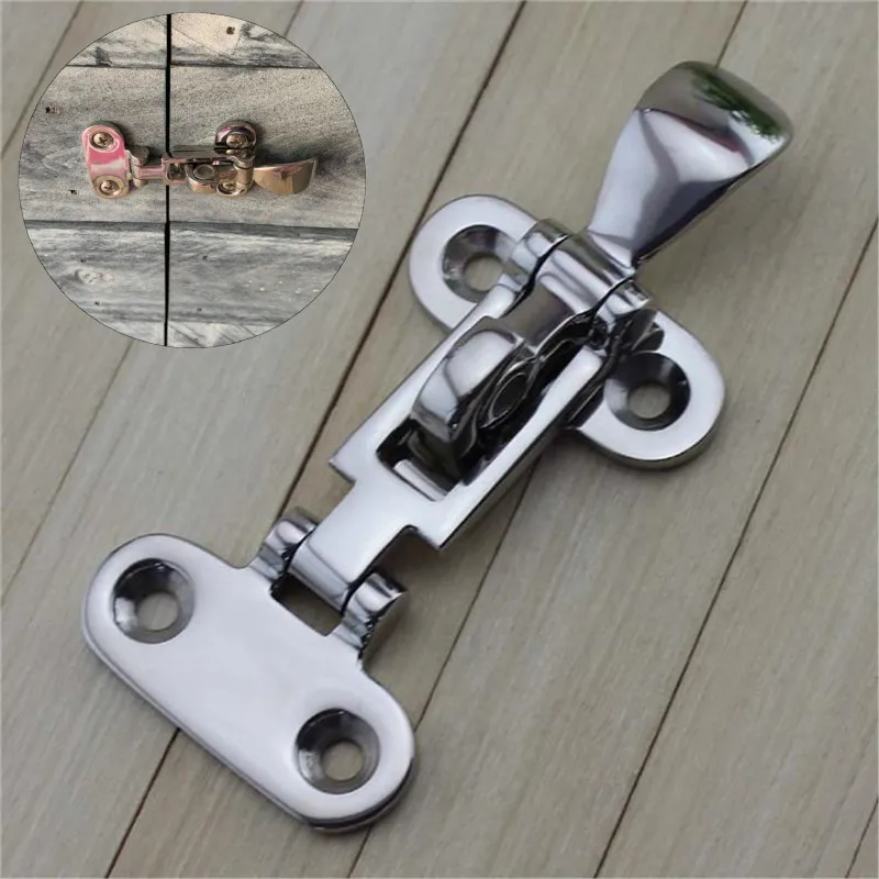 1pc Marine Boat Stainless Deck Lock Down Clamp Deck Hasp Locker Anti-Rattle Latch Fastener marine hardware laundry chute gate