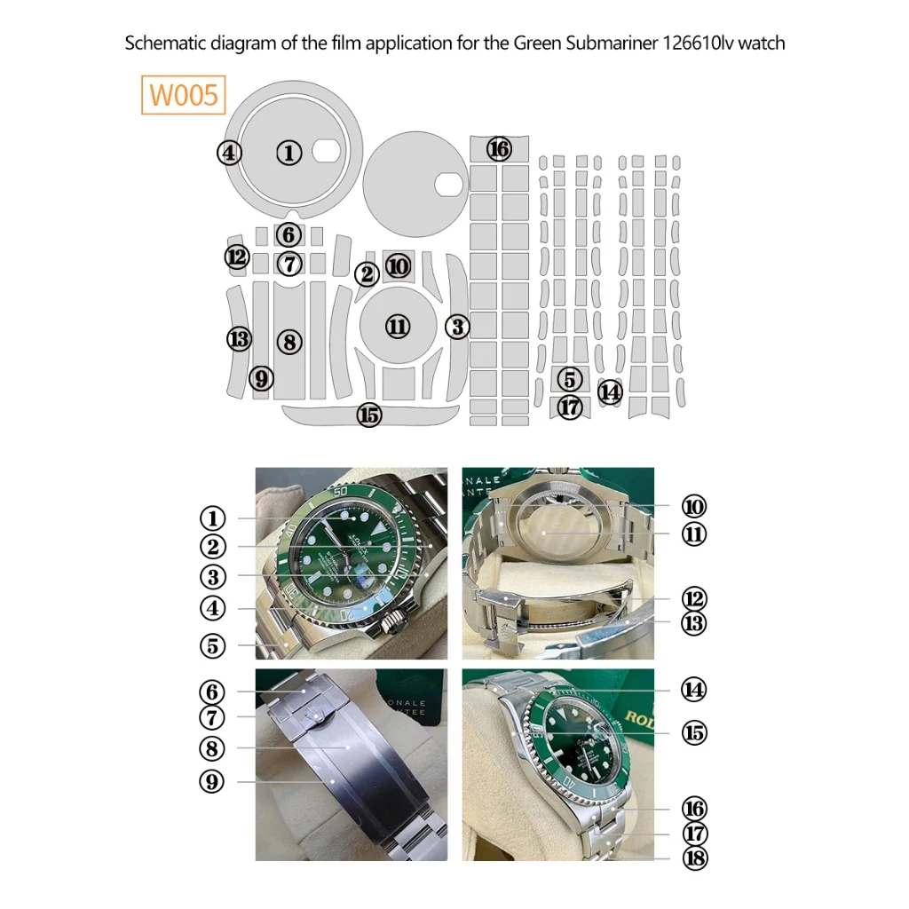 Film for  126610 Full Set Anti‑Corrosion Scratch‑Resistant High‑Transparent Snug‑Fit Protective Film