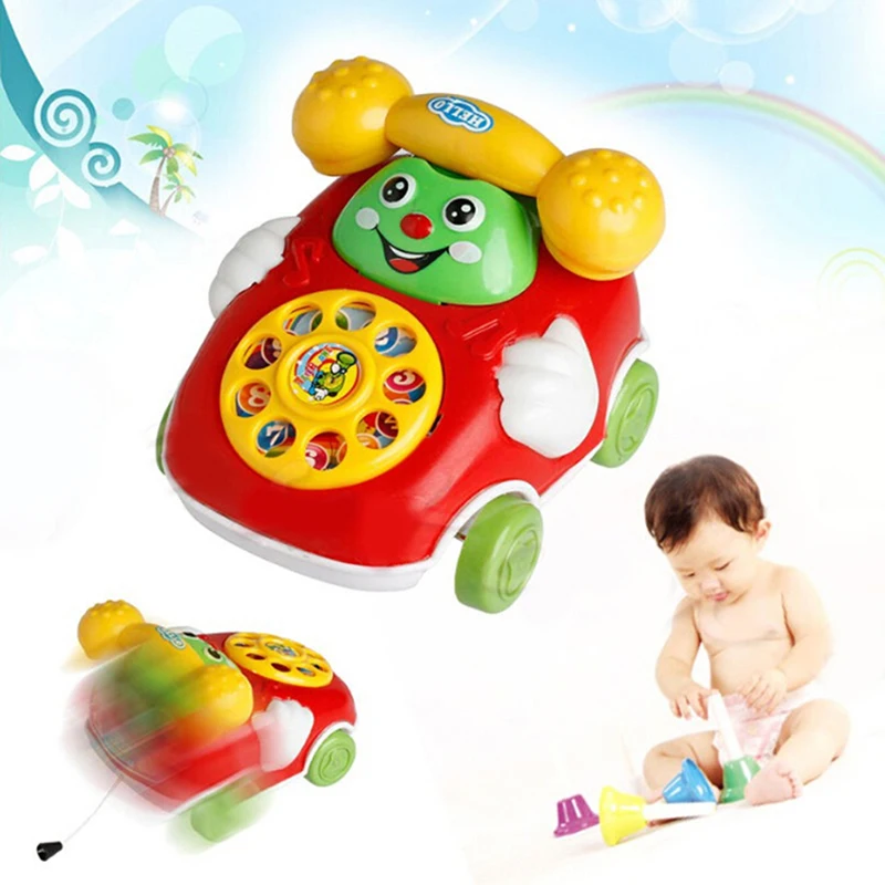 【New】Random 1Pc Baby Toys Music Cartoon Phone Educational Developmental Kids Toy Gift