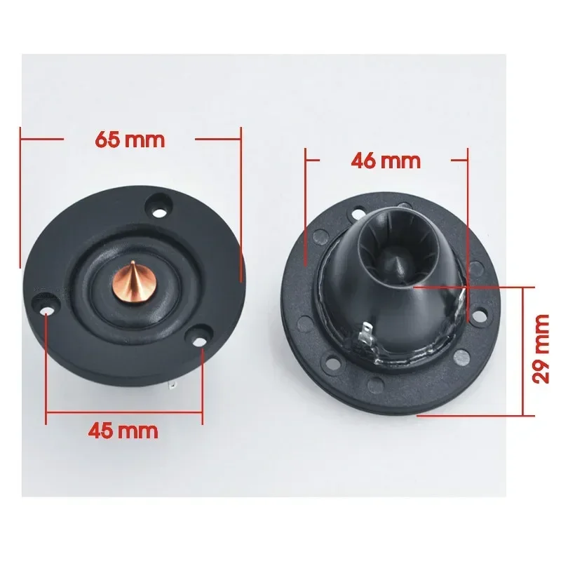SOTAMIA 2 pezzi altoparlante tweeter da 2 pollici 6 Ohm 30W proiettile pellicola di seta altoparlante triplo 25 core altoparlante proiettile sistema audio domestico fai da te