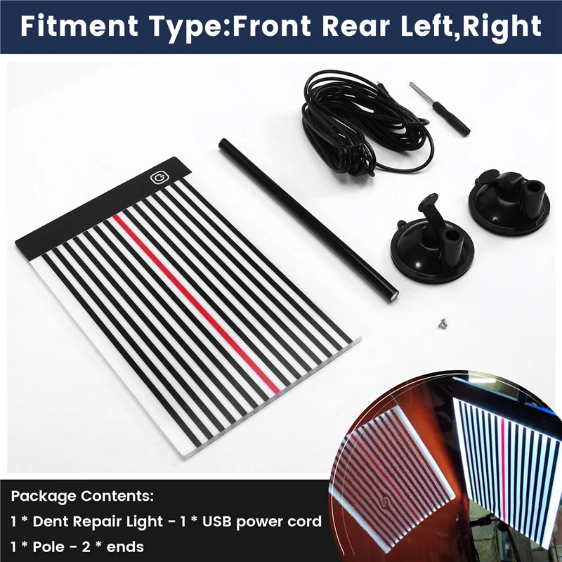 A96I-USB Plug In Dent Repair Светодиодный светильник Инструменты для ремонта вмятин автомобиля Отражатели для удаления вмятин Трехскоростные фонари для ремонта автомобилей