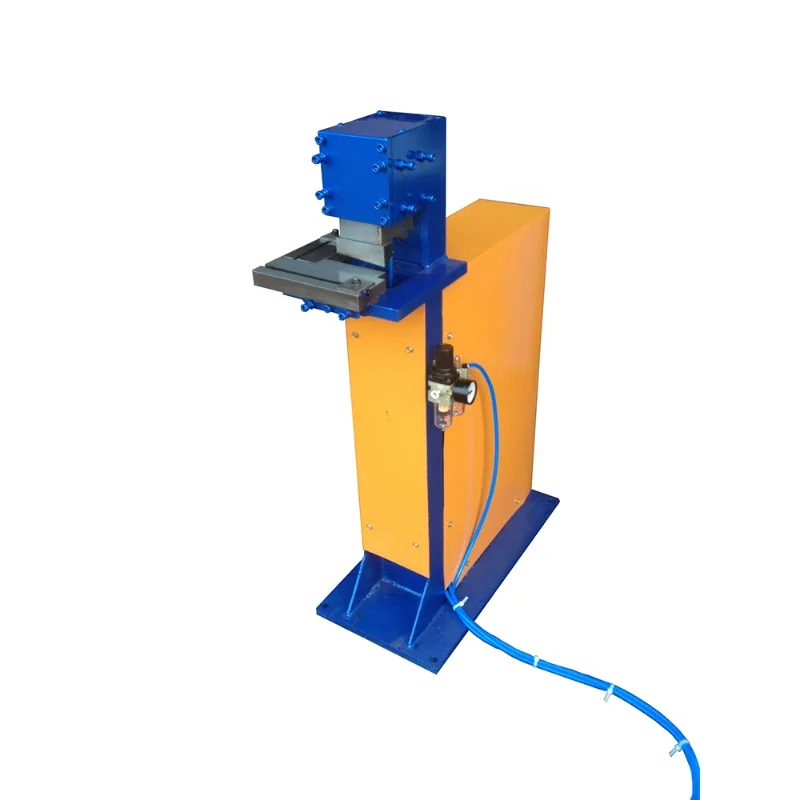 sheet metal HVAC air duct 90degree Pneumatic Foot Power notching machine Pedal corner cutting