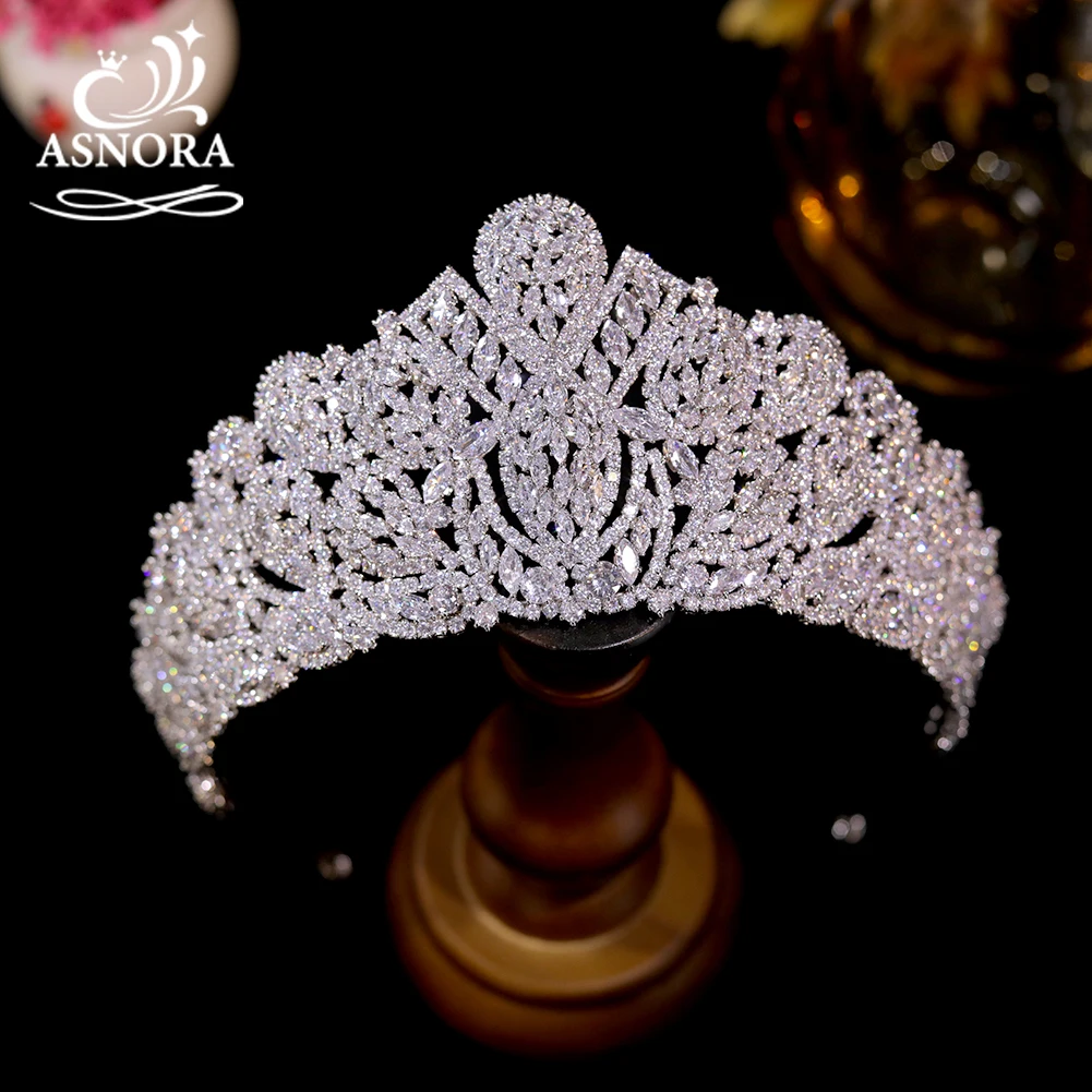 

2024 New Kорона luxury Large Crowns Queen Diadem Bridal Tiaras for Women Jewelry Wedding Hair Accessories 3A CZ Crysta Headwear