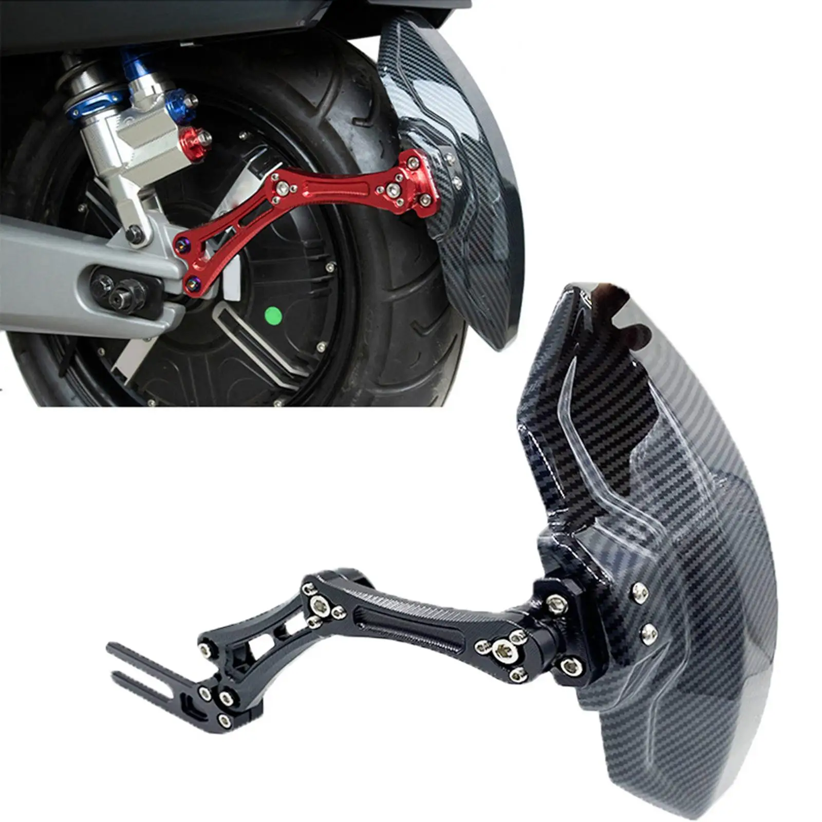 Carbon Fiber Motorcycle Rear Fender Replace Parts Adjustable Replacement Mudguard Decor for Niu Technologies M/N/U/G Series