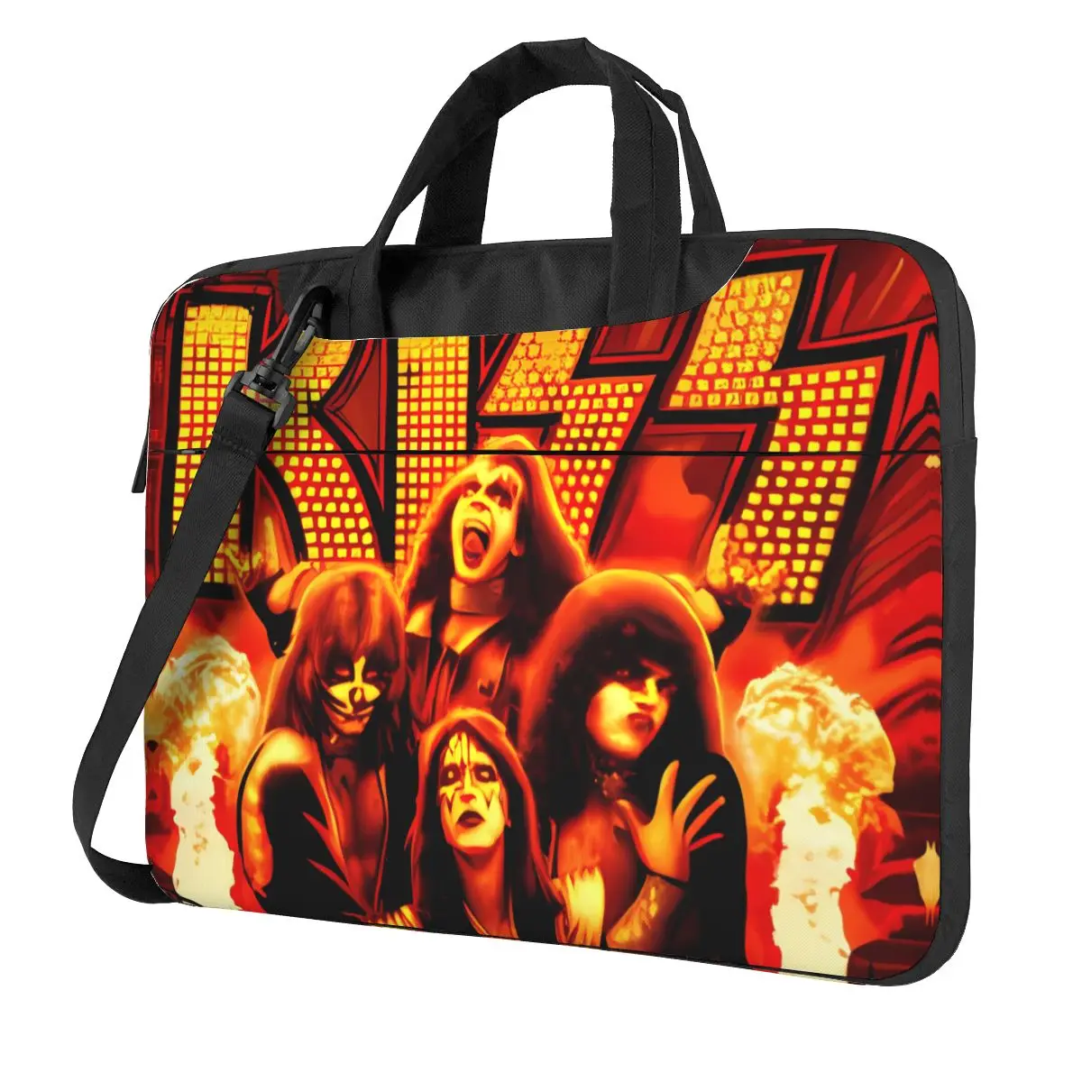 Rock KISS Band Cool Laptop Bag Sleeve Case 3D Heavy Metal For Macbook Lenovo 13 14 15 Notebook Pouch Portable Retro Computer Bag