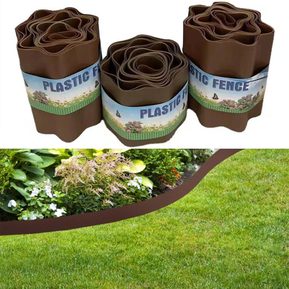 Edging Plastic Lawn Edge Lawn Edge Border Overgrowing Path Flexible Very Strong Waterproof Elastic Edging Border Flower Beds