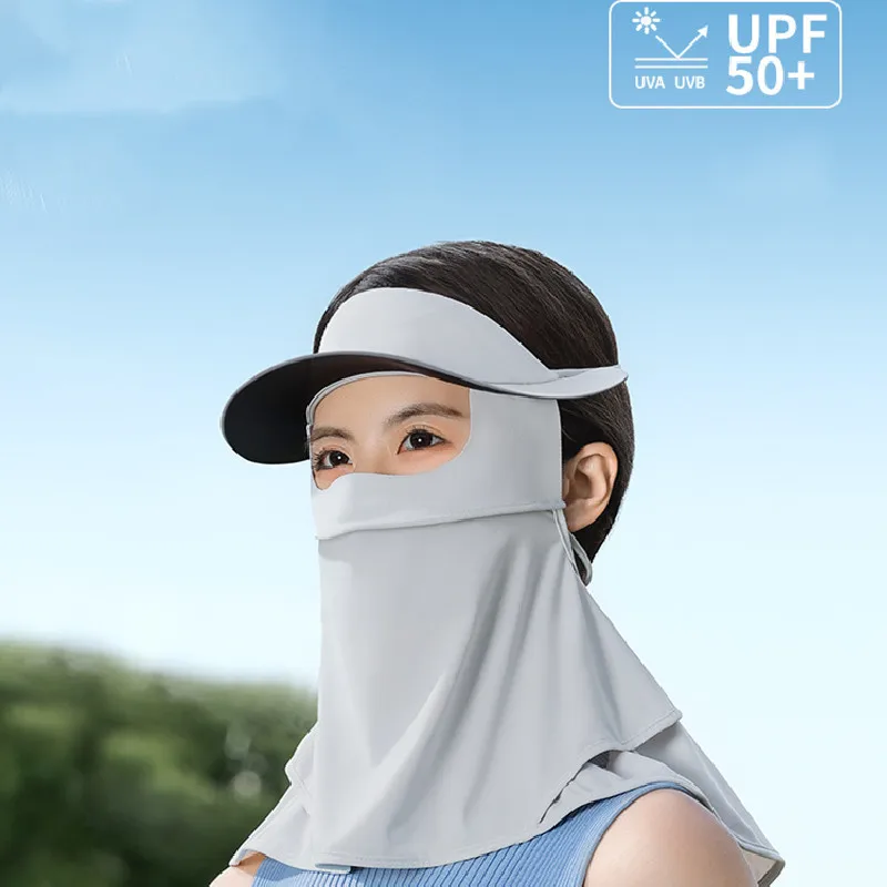 Sunny Women Face Cover Sun Protection Scarf Golf Neck Shoulder Flap Breathable Anti-UV UPF50+ Balaclava for Outdoor Cycling