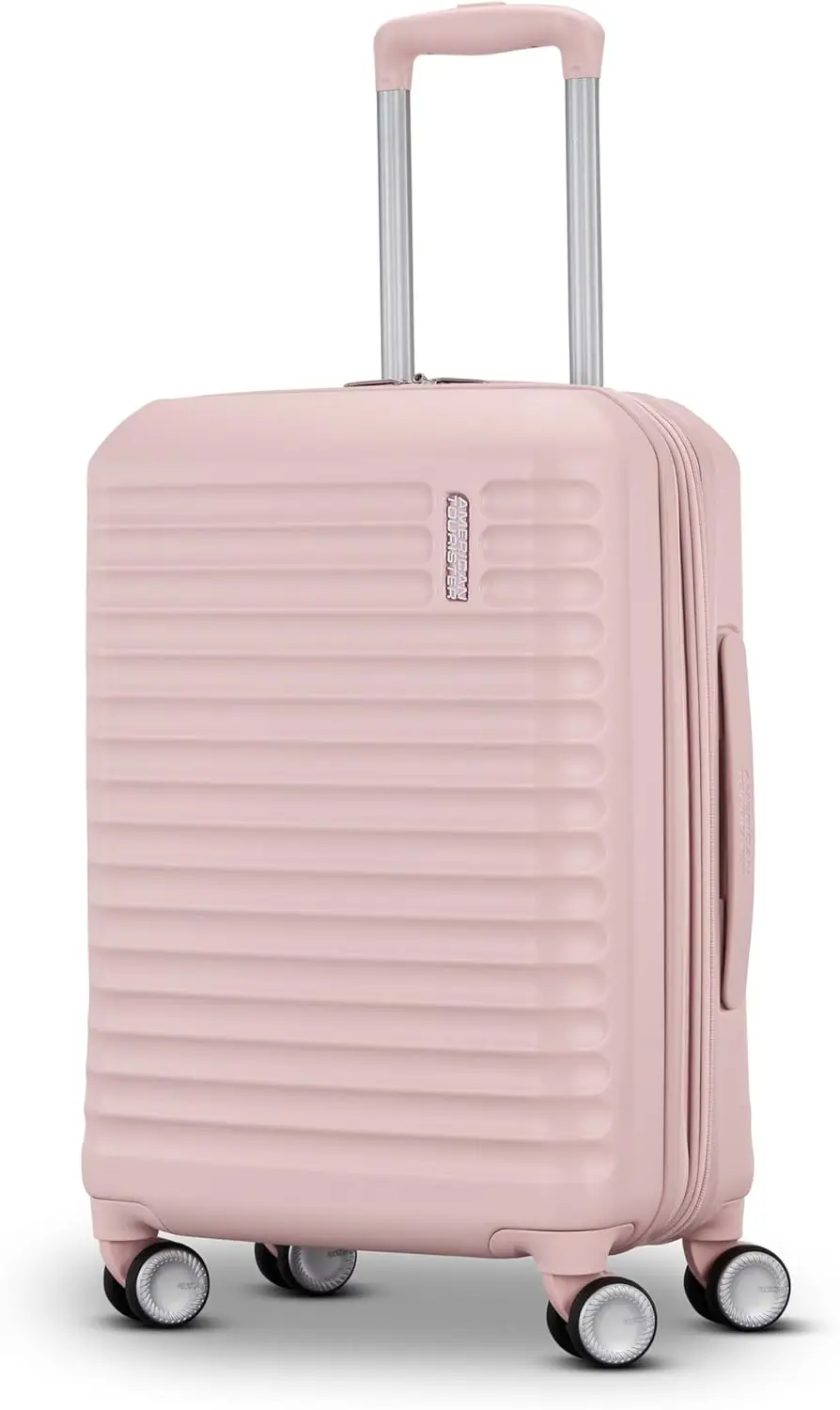 

Expandable Hardside Carry-On Spinner with 360 Wheels, Adjustable Handle, Pink Blush, Airline Approved