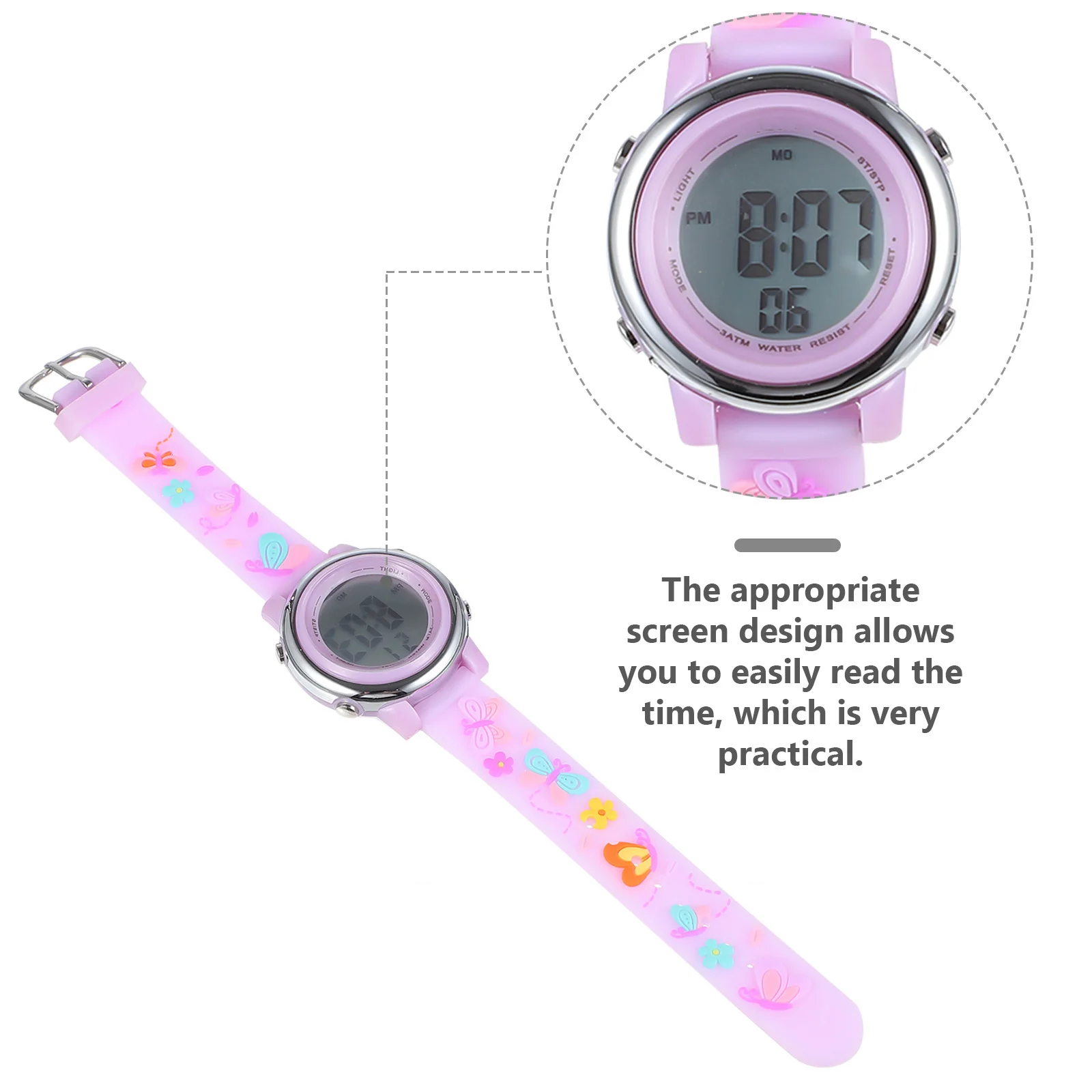 1 шт. водонепроницаемые часы, удобные, прочные, практичные, легко читаемые, студенческие модные электронные наручные часы