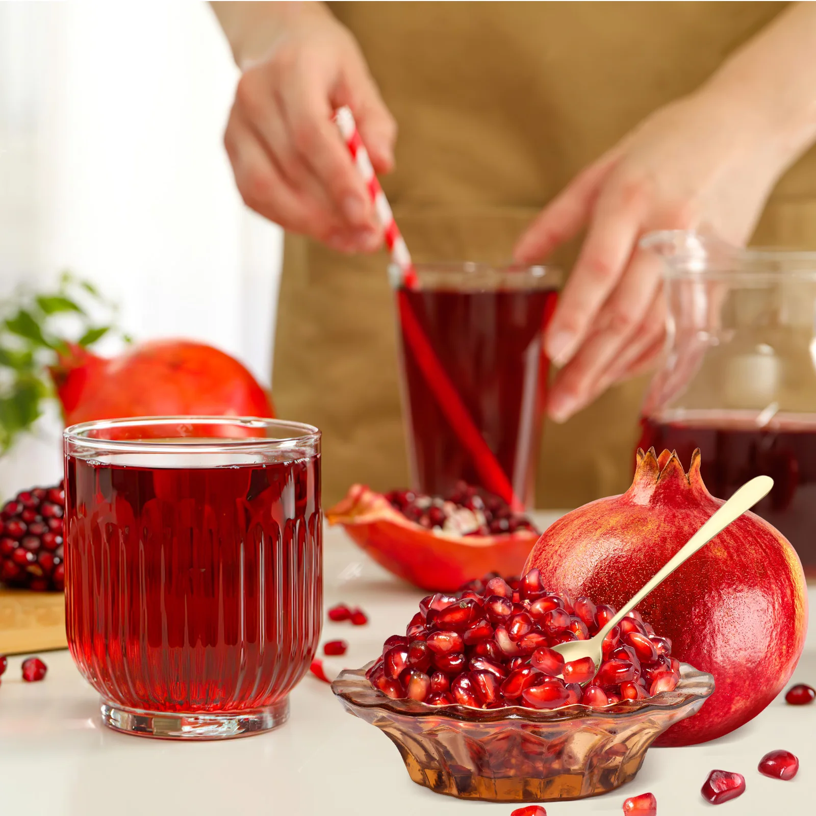 

1 Set Stainless Steel Wood Pomegranate Slicer Deseeder Peeling Tool Kitchen Fruit Opener Thickened Healthy Peelers For