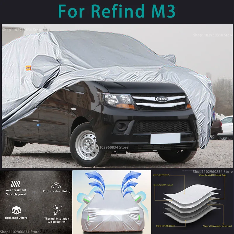 

For Refind M3 210T Full Car Covers Outdoor Sun uv protection Dust Snow Protective Anti Hail And Storm Auto Protective cover