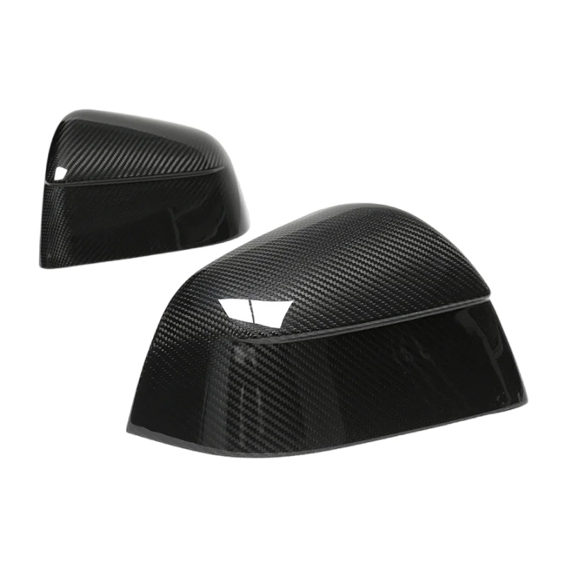 

For Tesla Model Y Dry Carbon Fiber Mirror Patch 2 Pcs 3M Glue Mount Scratch and Abrasion Resistant 2025