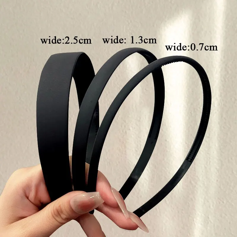 3Pcs Simple Hair Bands for Women Men Frosted Headband Multi-style Washing Solid Color Hair Hoop Girl Hair Accessories Headwear