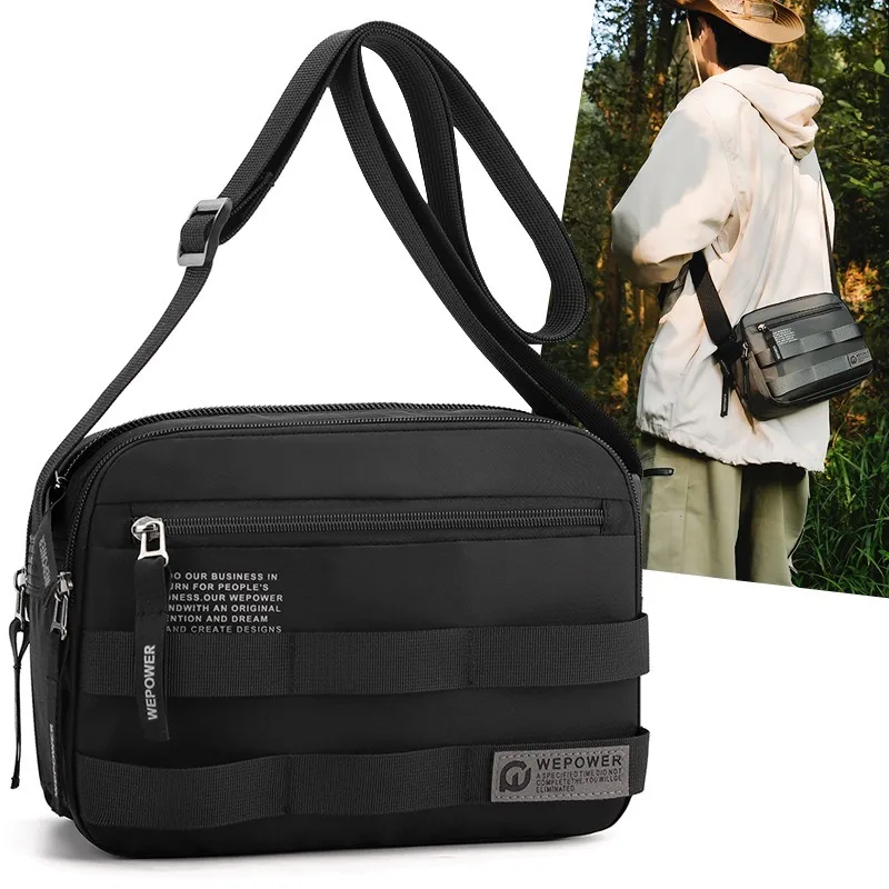 

New style commuting business wear-resistant single-shoulder bag for men, casual travel water-resistant crossbody bag