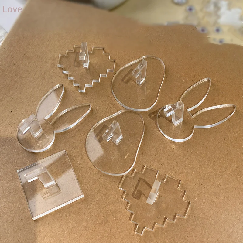 [L&P] حامل حامل عرض الأظافر الشفاف، نصائح التدريب على الممارسة، حامل عرض فن الأظافر بقاعدة أكريليك