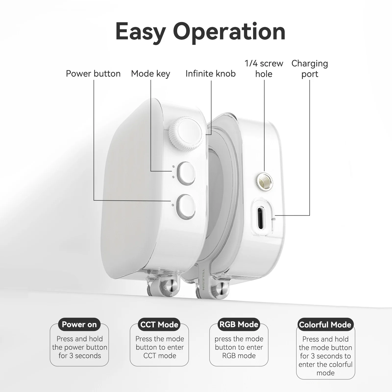 TELESIN Magnetic Selfie Light For IPhone IPad Mobile Phone Laptop Photo Ringlight Colorful Fill Light 60 LED Photography Lamp