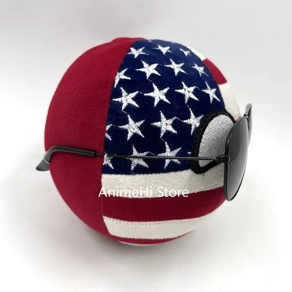USABall AmericaBall Plush Doll America Country Balls Polandball USA CountryBall Song Singing Music Bouncing Ball Toy for Gift