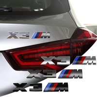 3D Logo M Emblem Letter Sticker For BM X1 X2 X3 X4 X6 X7 X5 X8 E36 E46 E90 E60 F10 F30 E39 F20 E87 E92 G30 X5 Car Trunk Sticker