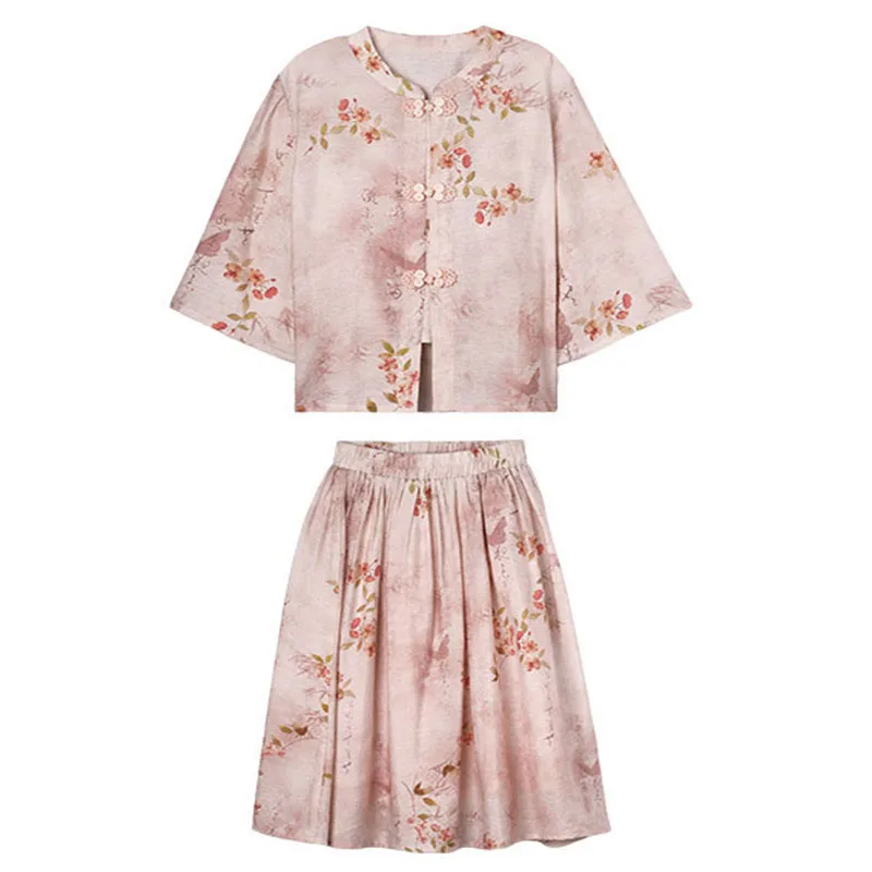 Teen Girl Party Dress New 2026 Summer Big Girls Dresses 2 3 4 5 6 7 8 9 10 11 12 Years Child Clothing Shirt Skirt Set