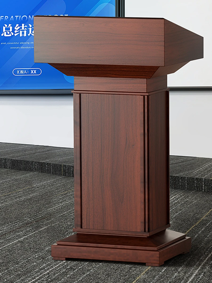 Solid wood podium, podium, podium table, welcome desk, reception desk, guest desk, leader's speech desk