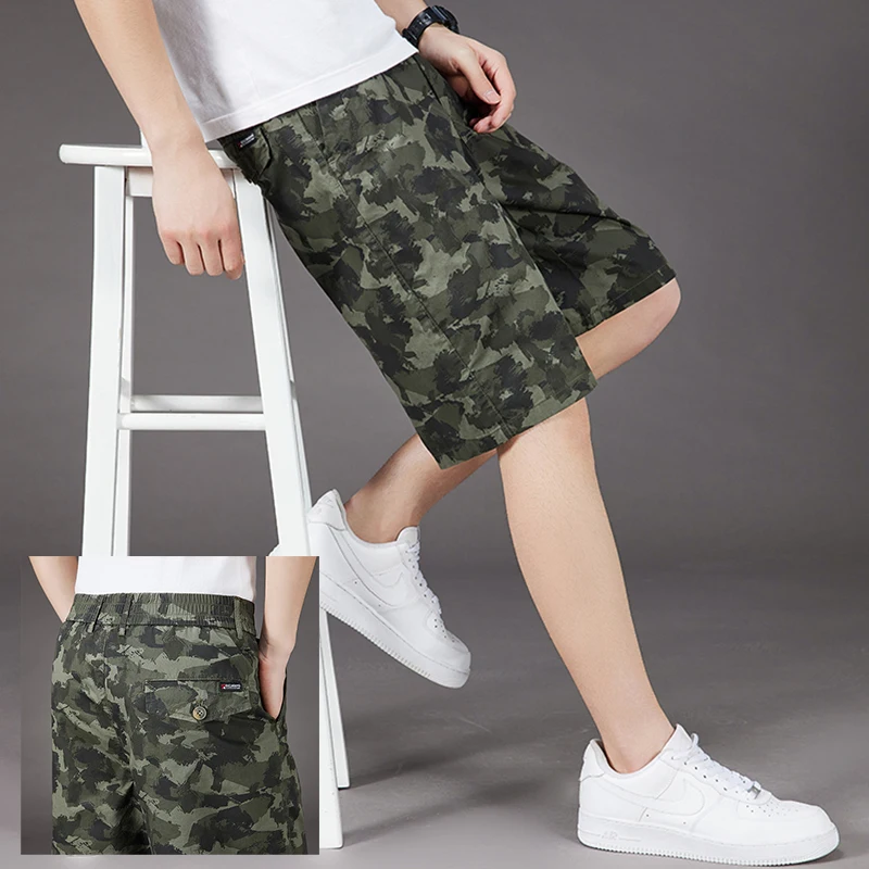

Summer Camouflage Shorts Men Thin Loose Casual Cotton Short Pants Military Work Clothes New Streetwear Camo Cargo Shorts for Man