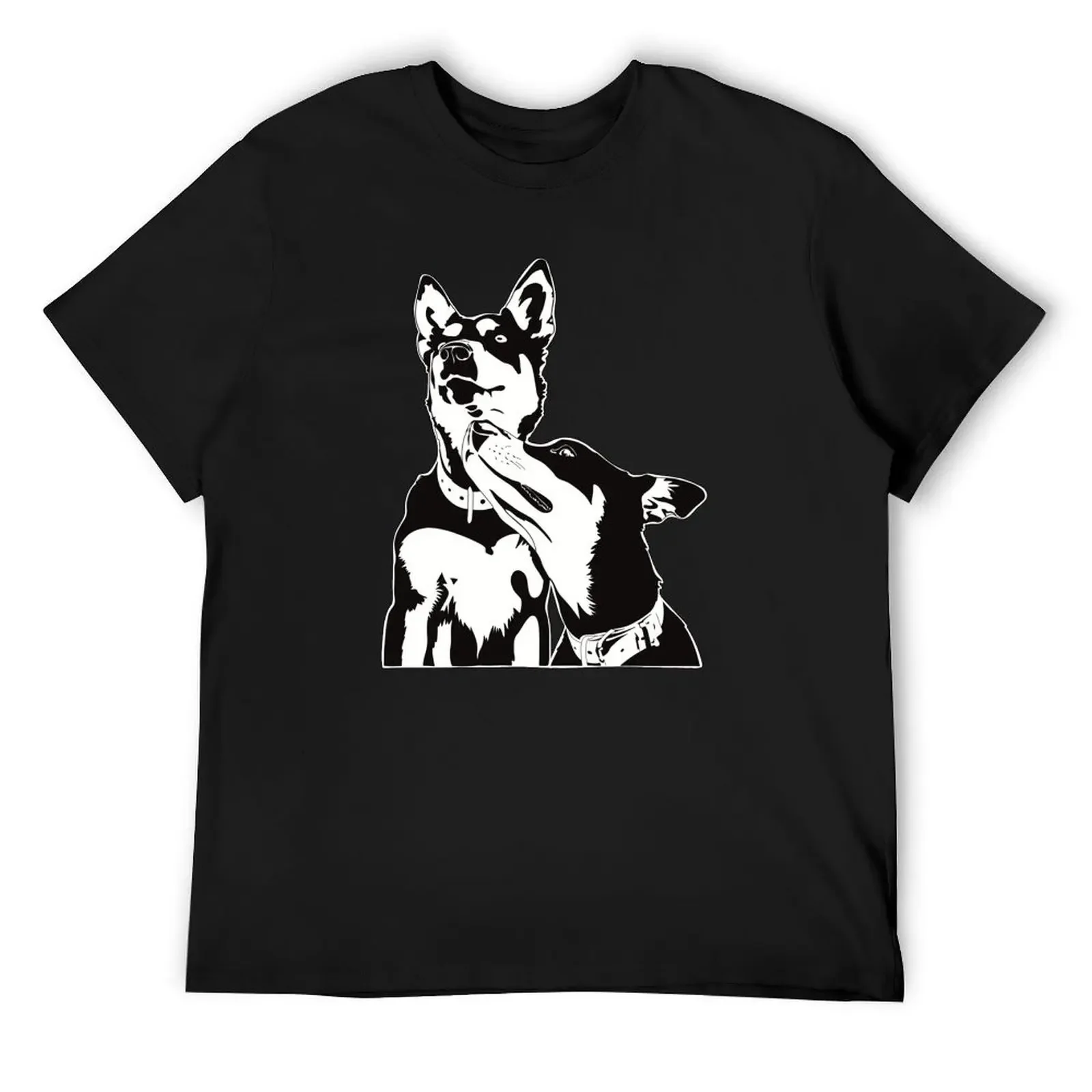 Kelpie snuggles T-Shirt boys whites tees tops mens big and tall t shirts