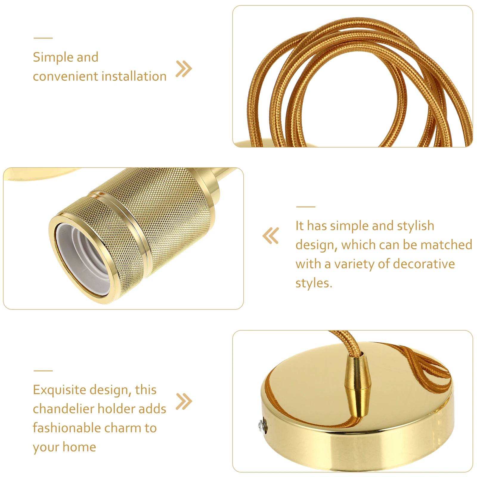 

E27 Lamp Holder Aluminum Socket Round Body Screw Design Compatible Bulbs DIY Lighting Project Ceiling Fixture Easy Install