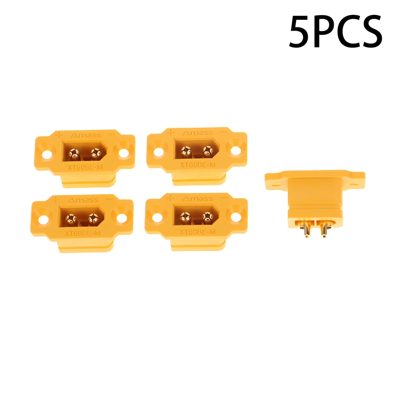 5pcs Black Yellow XT60BE-M Male Bullet Connector Wire Cable Plug Waterproof Cover For RC FPV Charger Battery Motor ESC